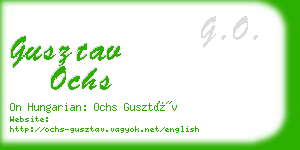 gusztav ochs business card